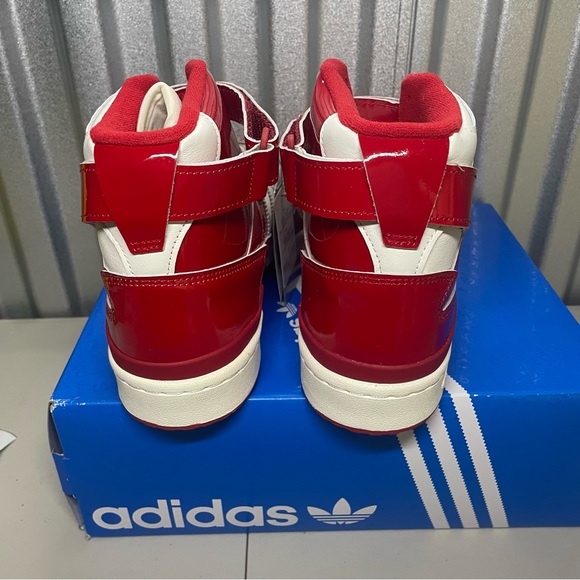 Adidas Forum Hi 84 Red Patent GY6973 Men’s Shoes NEW - Picture 3 of 5